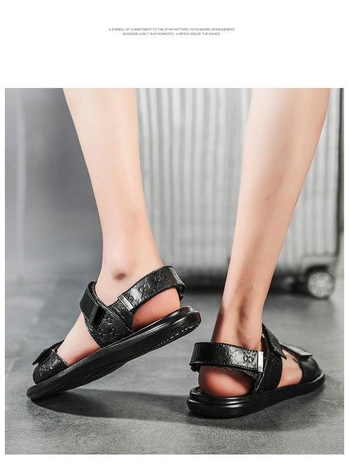 夏季平底网红凉鞋男,男生网红平底凉鞋，轻松驾驭清凉一夏